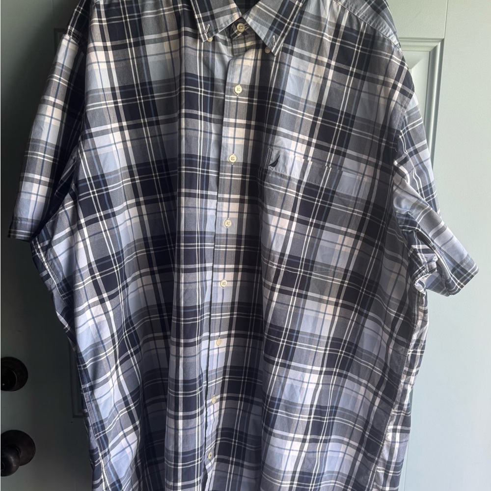 Men's Blue Plaid Shirt